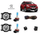 Farol de Milha Peugeot 2008 2019 Com Lamp Super Branca Kit - AI