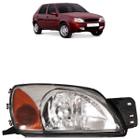 Farol Dianteiro Fiesta 2000 A 2002 Courier 2000 A 2010 Máscara Cromada