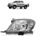 Farol Dianteiro Hilux Pickup 2009 A 2011 Máscara Cromada