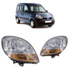 Farol Dianteiro Renault Kangoo 2009 A 2012 Máscara Cromada