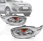 Farol Ford Fiesta 2011 2012 2013 2014 Cromado Tyc - Unidade