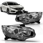 Farol Honda Civic 2017 2018 Com Led Mascara Cromada