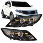 Farol Kia Sportage 2011 2012 2013 2014 Mascara Negra