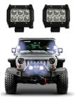 Farol Led Spot Quadrado 6 Leds 18W Universal Off Road 12/24V