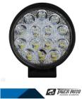 Farol milha 14 leds 6000k 12/24v redondo 11cm und