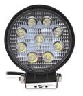 Farol Milha Auxiliar Redondo Universal 9 Led 8000k 27w Carro