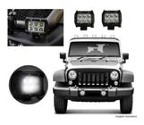 Farol Milha Led Barra 06 Leds Oval - Off Road Carros - 04 Uni