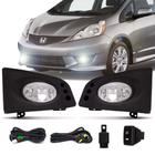 Farol Milha Neblina Honda Fit 2009 A 2011 Com Moldura Botão