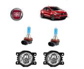 Farol Neblina Fiat Cronos 2018 Com Lamp Super Branca Par