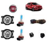 Farol Neblina Fiat Cronos 2019 Com Lamp Super Branca Kit