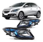 Farol Onix 2013 2014 2015 2016 2017 2018 2019 Moldura Azul