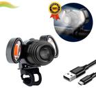 Farol para Bicicleta T6 Com Zoom Usb Bike Recarregável