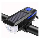 Farol Para Bike Led Recarregável Usb E Solar C/ Buzina - Lintian