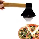 Fatiador De Pizza Machadinha Aço Inox Cabo Bambu 21cm Clink