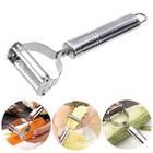 Fatiador Descascador Cortador Ralador 17,5 cm Para Frutas Verduras Legumes Salada Laranja Cenoura Pepino Vegetais Inox