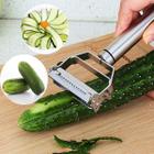 Fatiador Descascador Cortador Ralador 17,5 cm Para Frutas Verduras Legumes Salada Laranja Vegetais Em Inox Manual