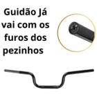 Fazer 150 2022 2023 Guidão Esporte Moto Com Rosca Para Peso Pesinho Preto Fosco