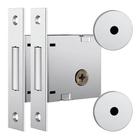 Fechadura Auxiliar Chave Tetra Stam 1004 Dupla Cromo Escovad