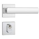 Fechadura De Porta Externa Inox 803/35 Stam Roseta Quadrada