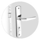 Fechadura Externa Soprano Popline Reta Cromada 40X53