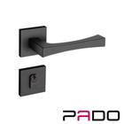Fechadura Pado Externa Vivaldi 55mm Roseta na Cor Preto Texturizado