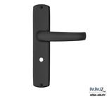 Fechadura Papaiz Mz820 Externa 40mm Espelho Preto Fosco