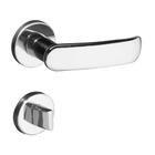 Fechadura para banheiro de aço zamac cromado Madrid 506-32B 40mm com roseta cromada Pado