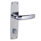 Fechadura Para Porta De Madeira Aliança Externa Inox Sala Trinco Classic 3600/34IP Maçaneta Chave