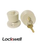 Fechadura Porta Divisória Tubular Lockwell 90mm Areia Abs