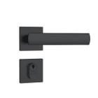 Fechadura Porta Externa Roseta Quadrada 803/35 Rq1 Gorje Preto Fosco Stam