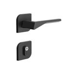 Fechadura Roseta Design Externa 40mm Preto Fosco 735E12855PF 3F