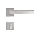 Fechadura Roseta Quadrada Inox Escovado 803/I60 Externa Stam