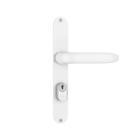 Fechadura Stam Estreita Branco Maçaneta Reta 603/11 20mm Cilindro Buzios 74mm