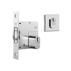 Fechadura trinco rolete para porta pivotante stam 1005 roseta quadrada cromada