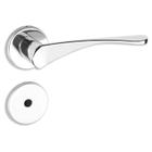 Fechadura wc banheiro inox roseta redonda luna haga 27018b