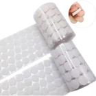 Fecho De Contato Autocolante Bolinha 1,5cm 100pares Premium Cor Branco - Desconhecido