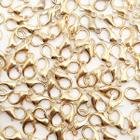 Fecho Lagosta Metal Dourado 10mm 100pçs 50g Pulseira Colar Bijuteria - Macall