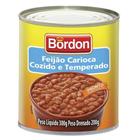 Feijão Bordon Carioca Temperado Lata 300g - Embalagem 24 unidades