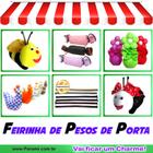 Feirinha Peso de Porta - Flor Decorado - Abelha - Joaninha - Cobrinha - Balinha - Galinha - Decorativo pesinho - PANAMI