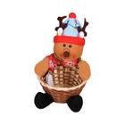 Feliz Natal decorativa Candy Storage Basket, Desktop Pendant, Armazenamento de doces infantis