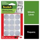 Feltro Adesivo Moveis Leves Redondo Scotch 3m 19mm C/ 12 Un