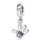 Feminino 925 Prata Mickey Mão Charme Talão Se Encaixa Pulseira Pandora Disney Jóias Presente