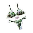 Feminino Sexy Push-up Acolchoado Conjunto De Biquíni 2 Peça Carimbo Quente Esporte Banho Beachwear