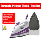 Ferro de Passar Black+Decker a Vapor Branco e Roxo FX1000BR 127V 1200W