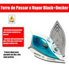 Ferro de Passar Roupas a Vapor Smartgliss Black E Decker FX3060BR 127V 1200W