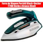 Ferro de Viagem Portátil Black+Decker 777BR Verde e Branco Bivolt