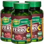 Ferro + vitamina C 60 cápsulas de 500mg Kit com 3 - Unilife