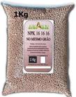 Fertilizante npk 16 16 16 no mesmo grão 1kg uso em culturas em geral
