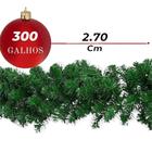 Festão Aramado Grosso Flexível Natal Luxo 270cm 300 Galhos