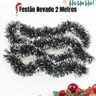 Festão Verde Nevado 2m x 9cm Decoração Natal